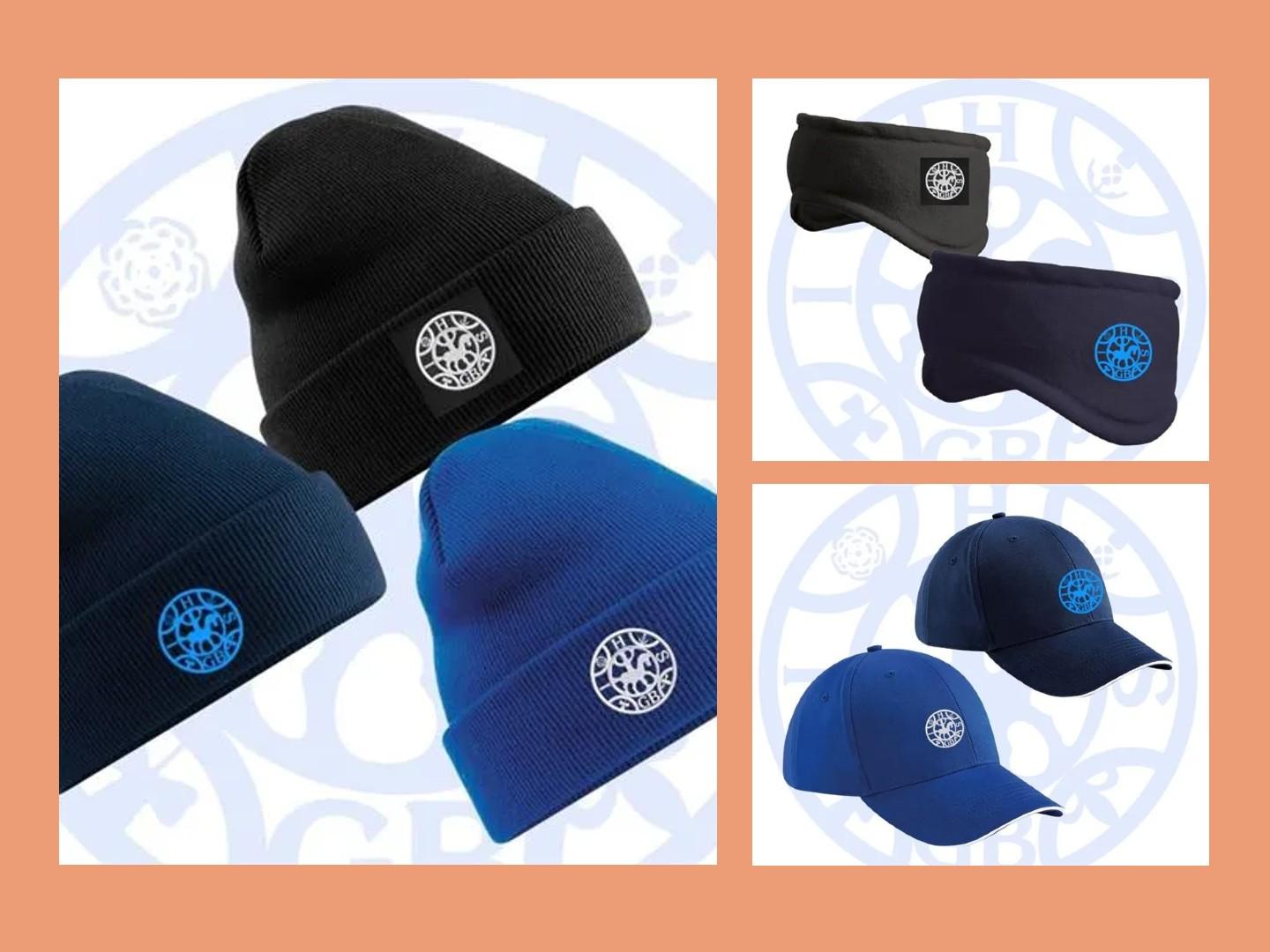 Pictures of IHSGB Branded Head Gear